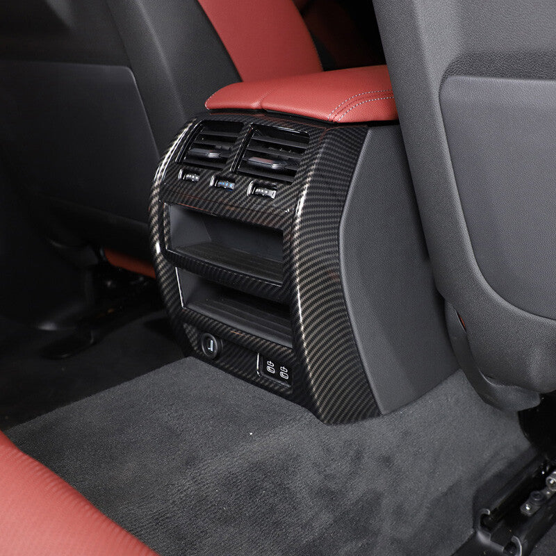 Carbon Fiber Color Rear Air Vent Outlet Frame Trim For BMW 5 Series G30 2020-22 11