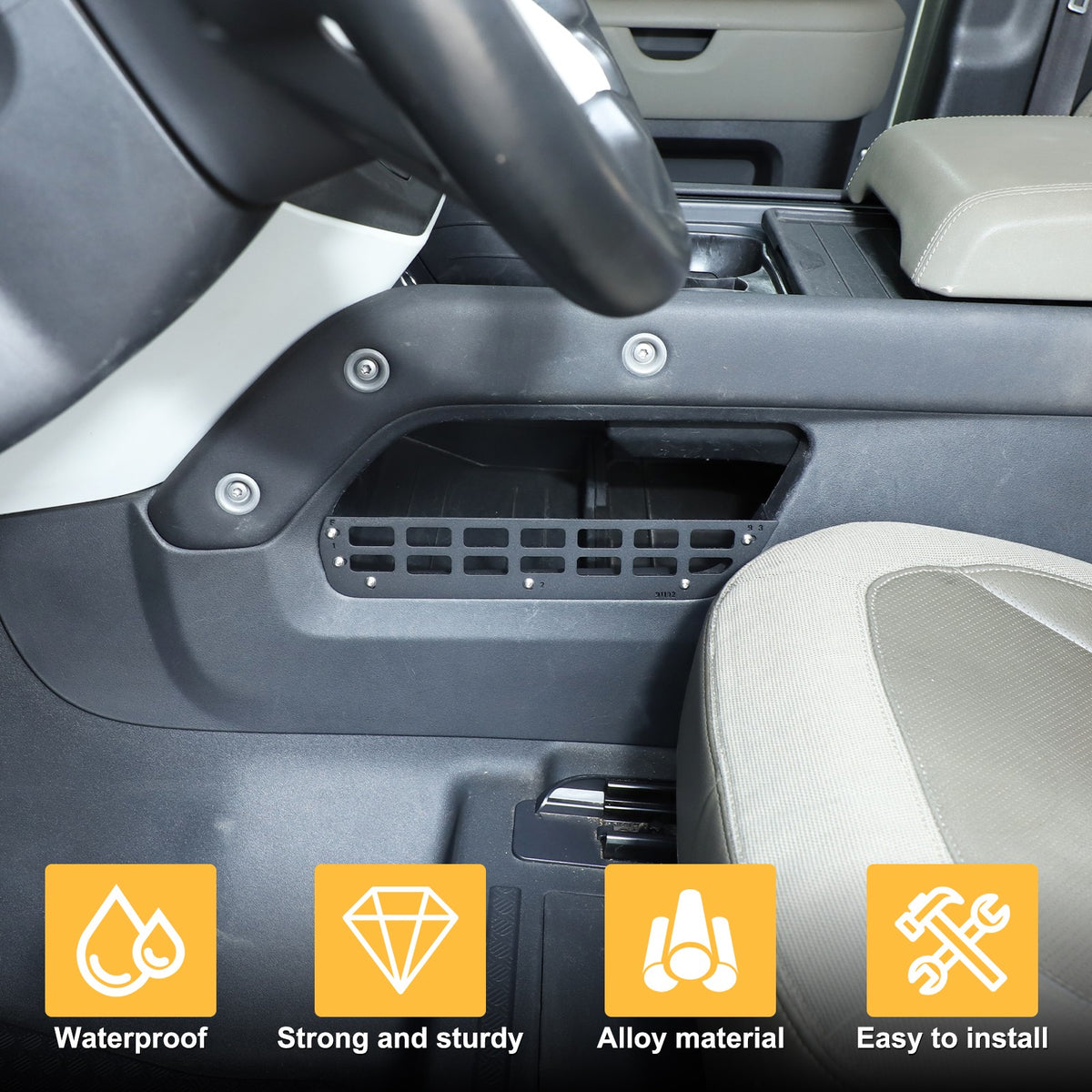 Alloy Center Console Lower Side Storage Molle Panel Box For LR Defender L663 20+ 7