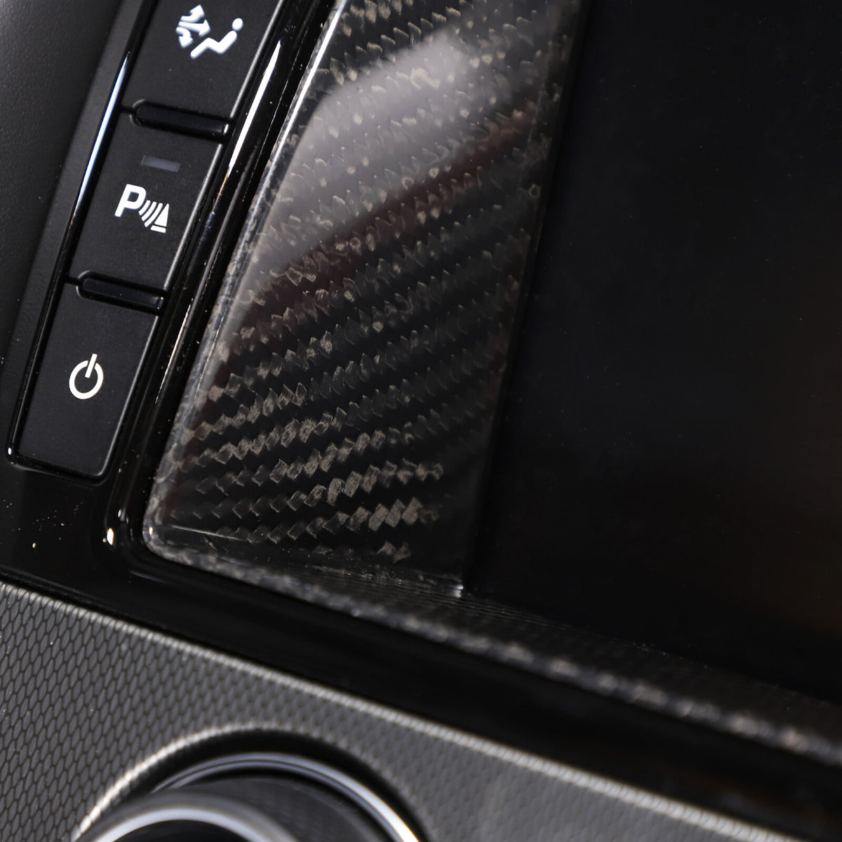 Real Carbon Fiber Touch Display Navigation Screen Cover For Jaguar F-TYPE 13-18 13