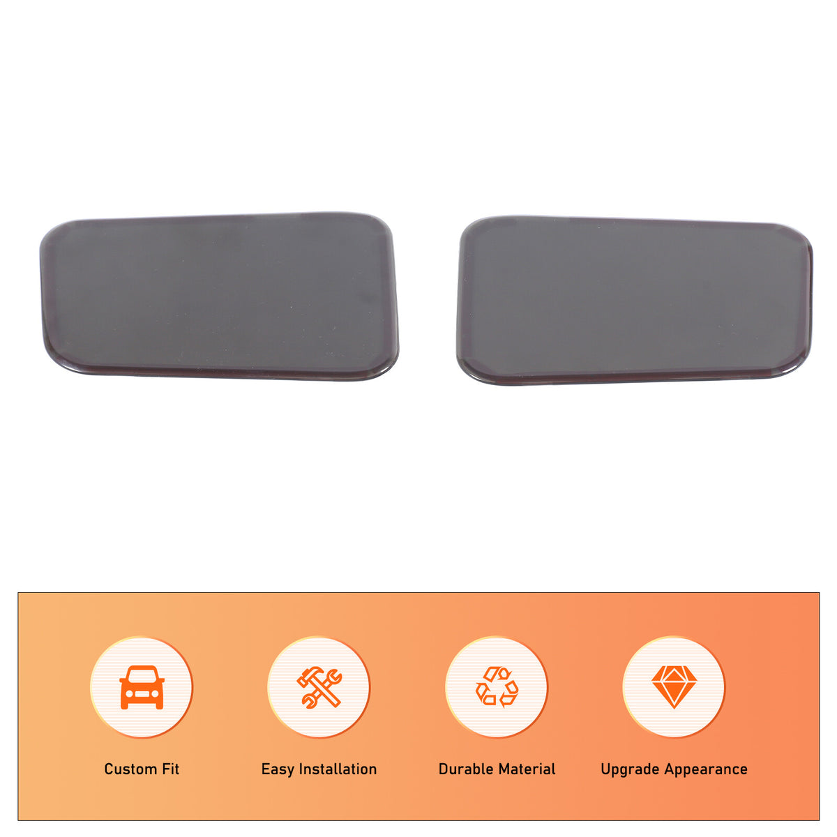 Smoked Black Rear Tail Light Lamp Decor Cover Trim For Hummer H2 2003-2009 11