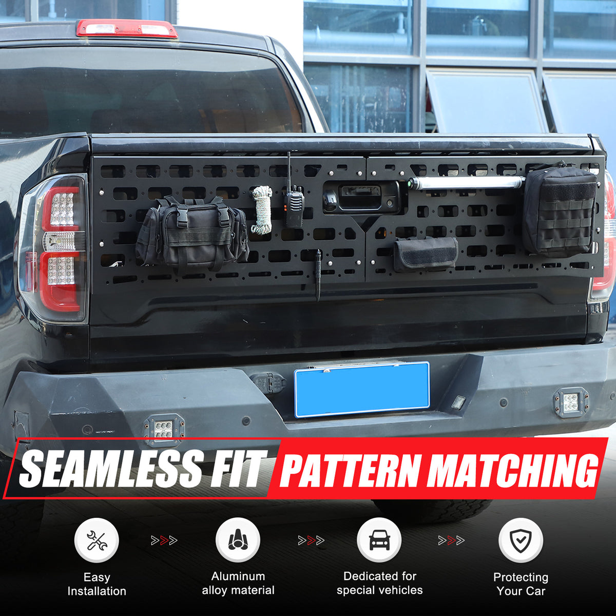 Rear Bed Molle Panel Truck Bed Tailgate Molle Panel For Toyota Tundra 2014-2021 3