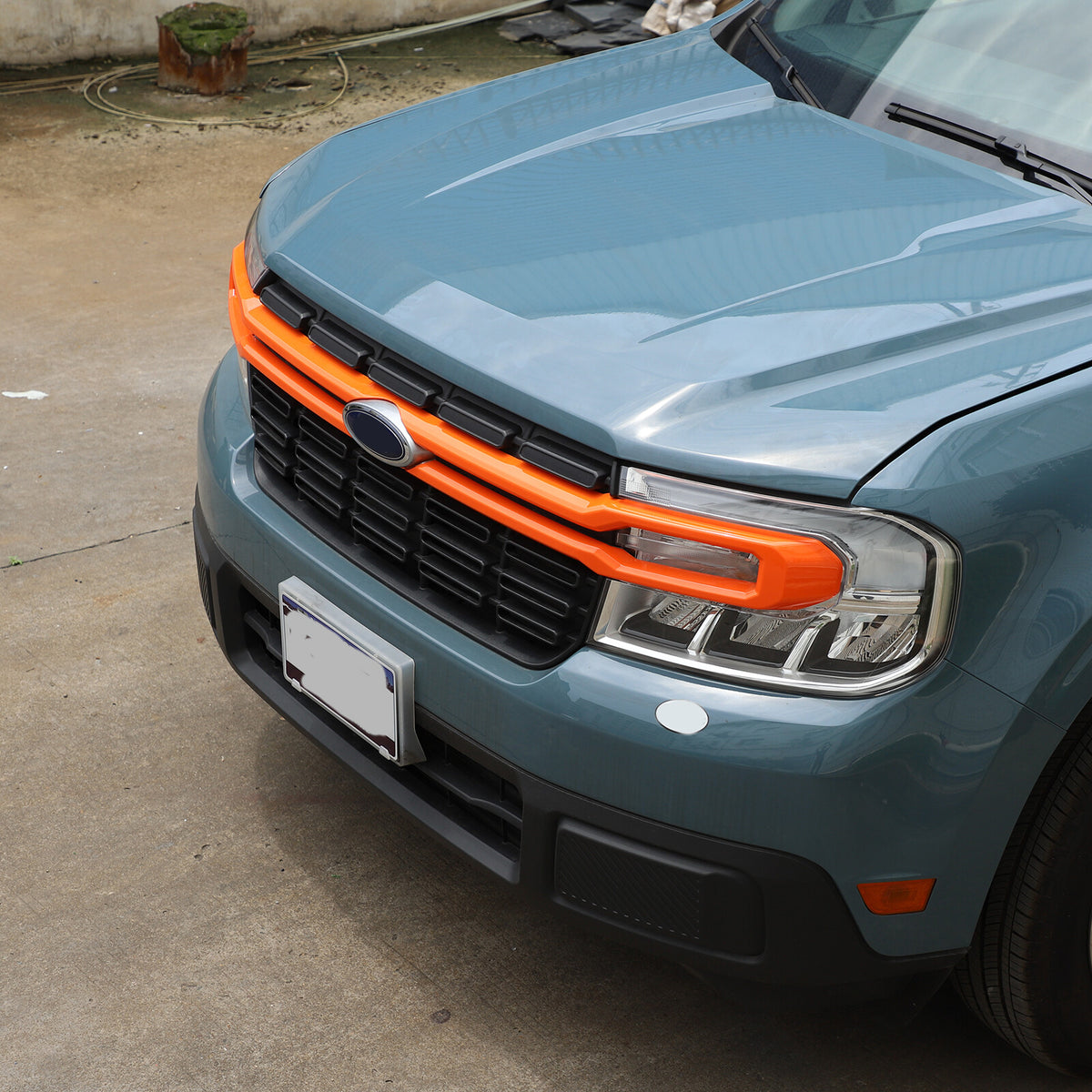 Orange Front Bumper Grille Grill Cover Moulding Trim For Ford Maverick 2022 US 7