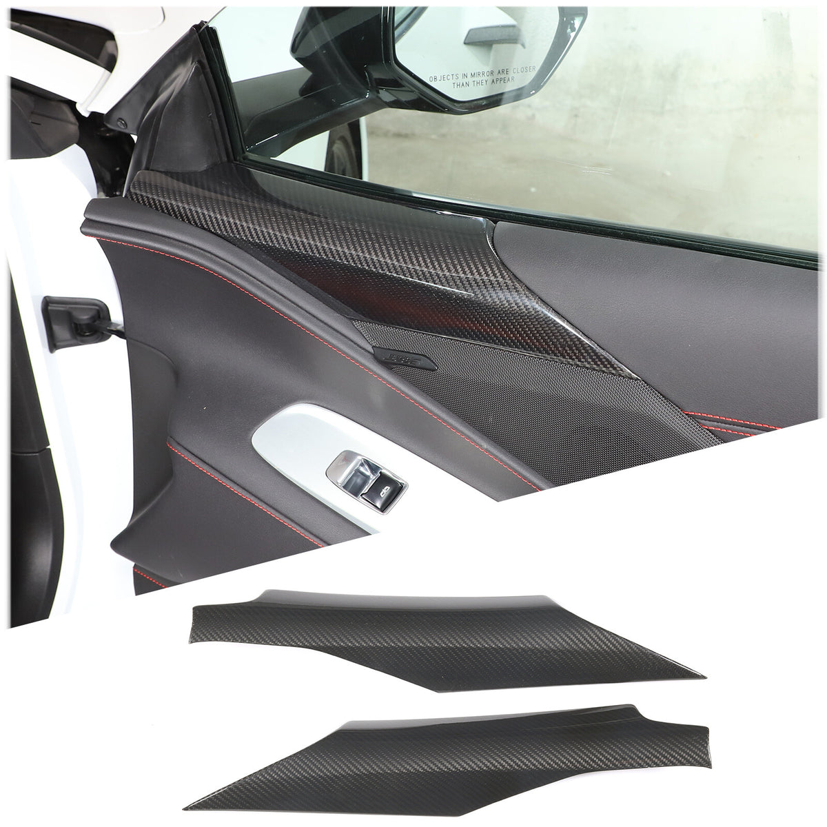 Real Carbon Fiber Interior Trim Cover For C8 Corvette Stingray Z51 Z06 Z07 20-25 48