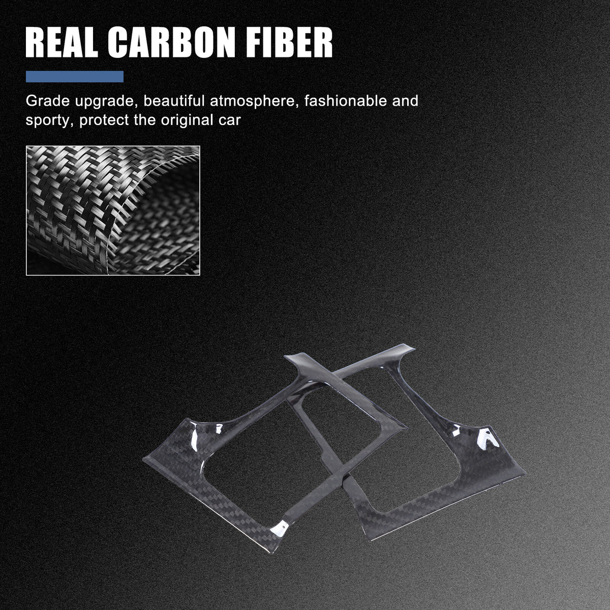 Real Carbon fiber Door Lock Button Trim For Nissan GTR R35 2008-2016 11