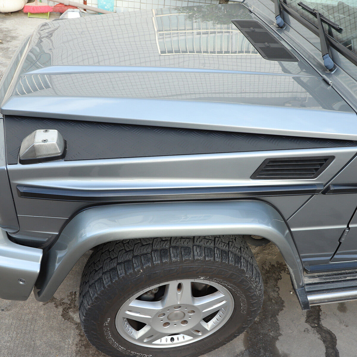 Alloy Trunk Quarter Window Cover Trim for Benz G-class W463 G500 G55 G65 04-18 10