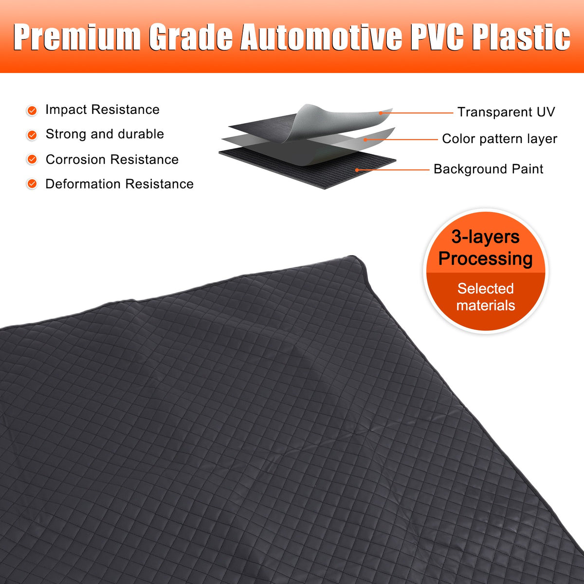 Cargo Trunk Tray Cargo Liner Rear Trunk Floor Mat For Hummer H2 2003-2009 US 5
