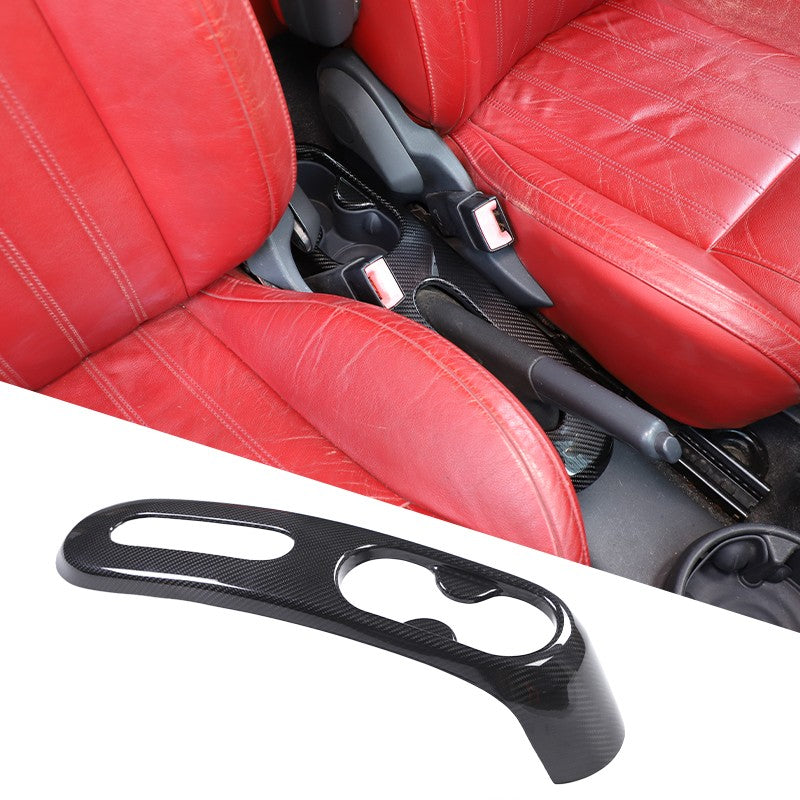 Real Carbon Fiber Handbrake & Cup Holder Panel Trim For Fiat 500 312 2007-2015 22