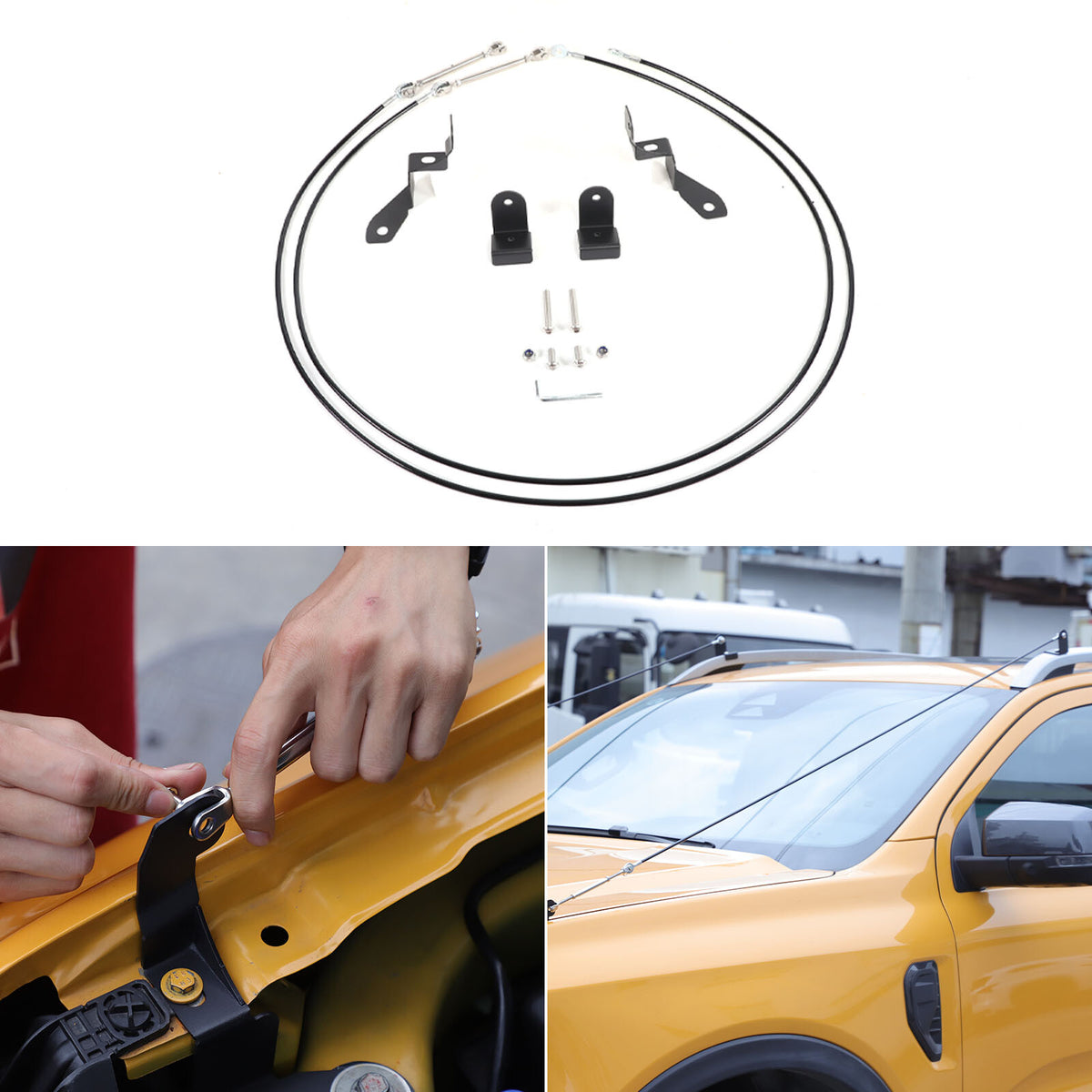 Car Branch Line Limb Riser Kit Obstacle Eliminate Rope for Ford Ranger 2023-2024 5