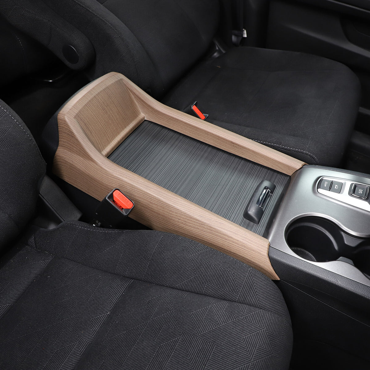 ABS Wood Grain Center Console Armrest Box Side Panel Trim for Honda Pilot 15-22 15