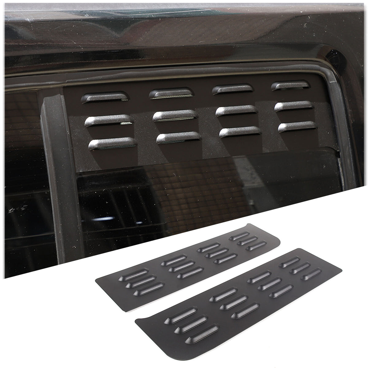 Black Aluminium Alloy Door Window Air Vents Screens For Hummer H3 2005-09 20