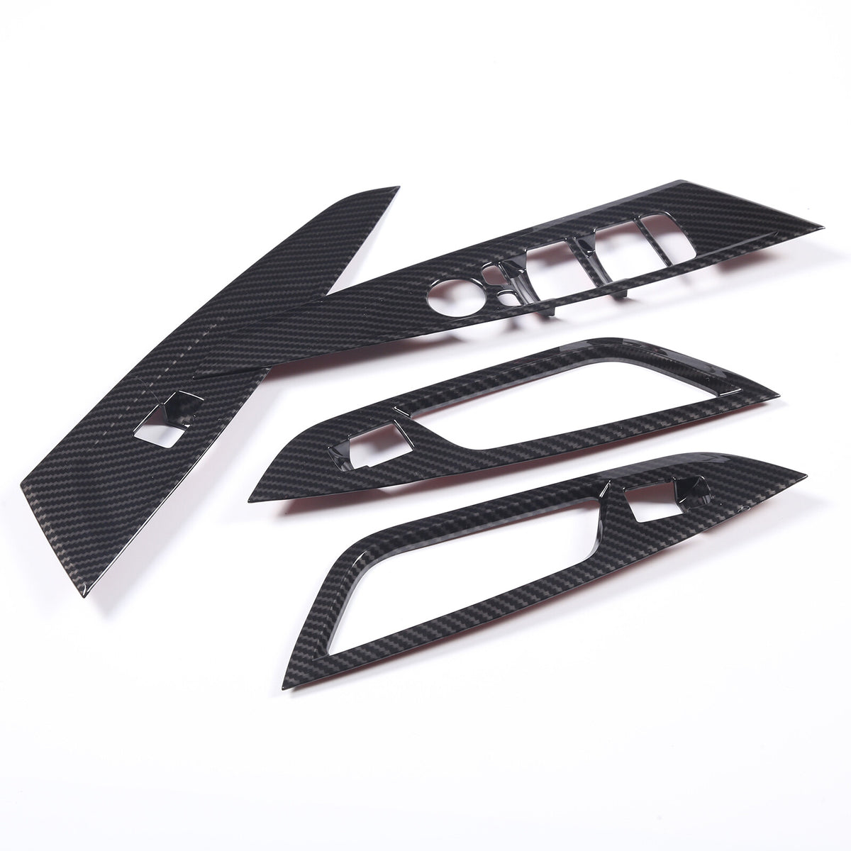 Window Lift Switch Trim Frame For BMW 4 Series 2021-2022 Carbon Fiber Style 6