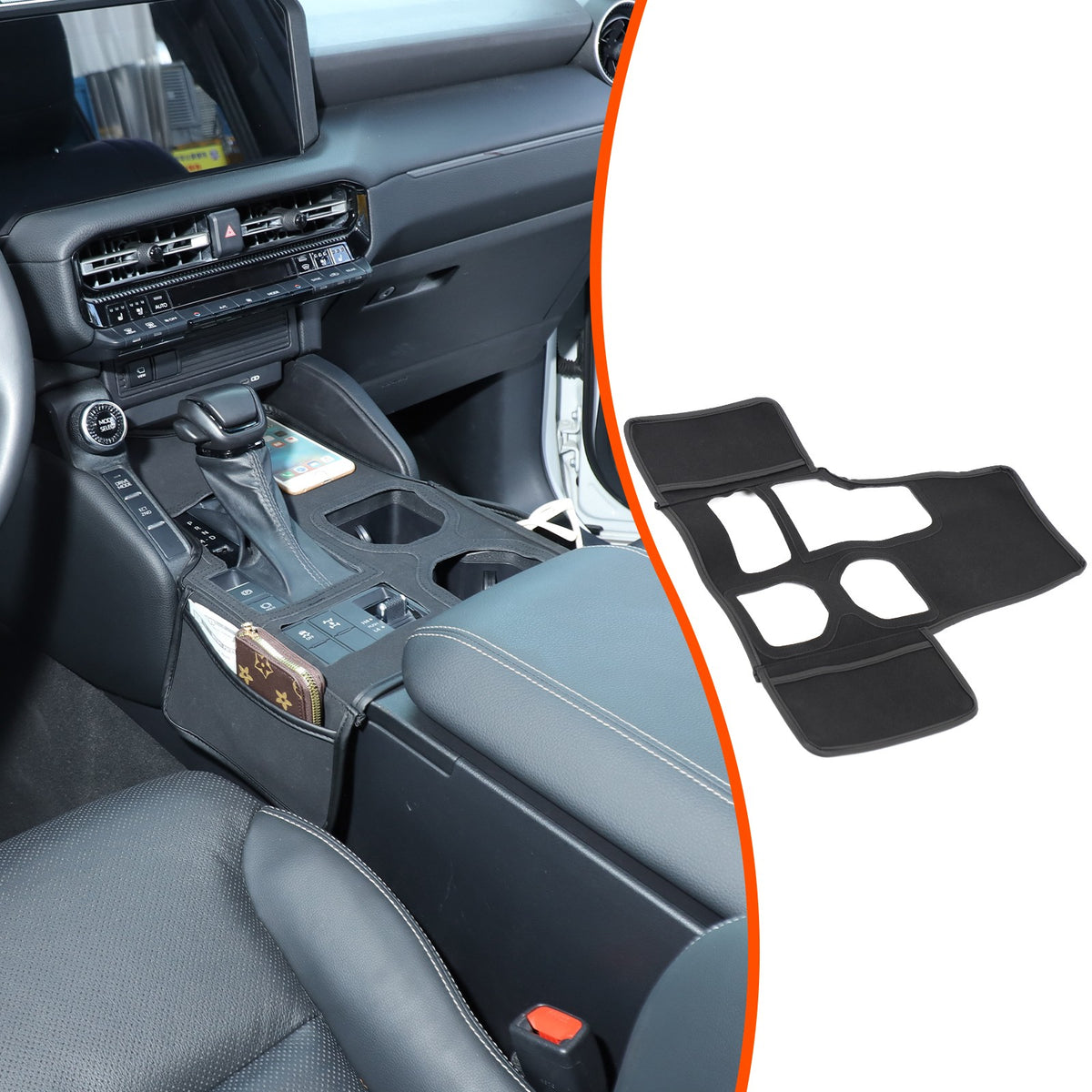 Suede Cloth Center Console Gear Shift Trim Cover For Toyota LC250 Prado 2024+ US 12