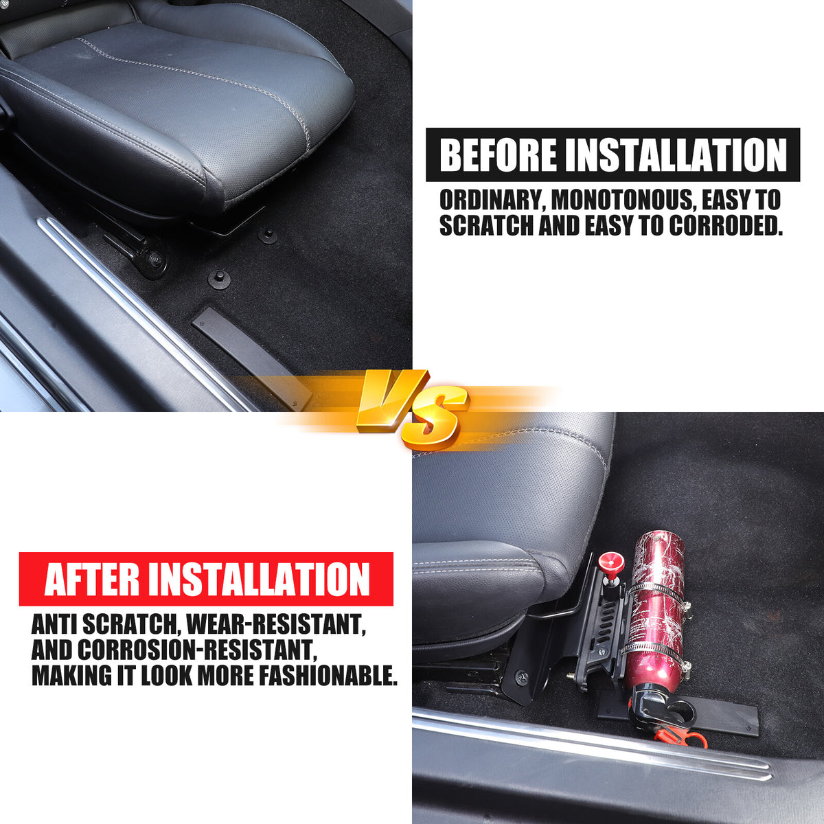 Adjustable Black Car Fire Extinguisher Mount Bracket For Mazda MX-5 Miata 16-23 5