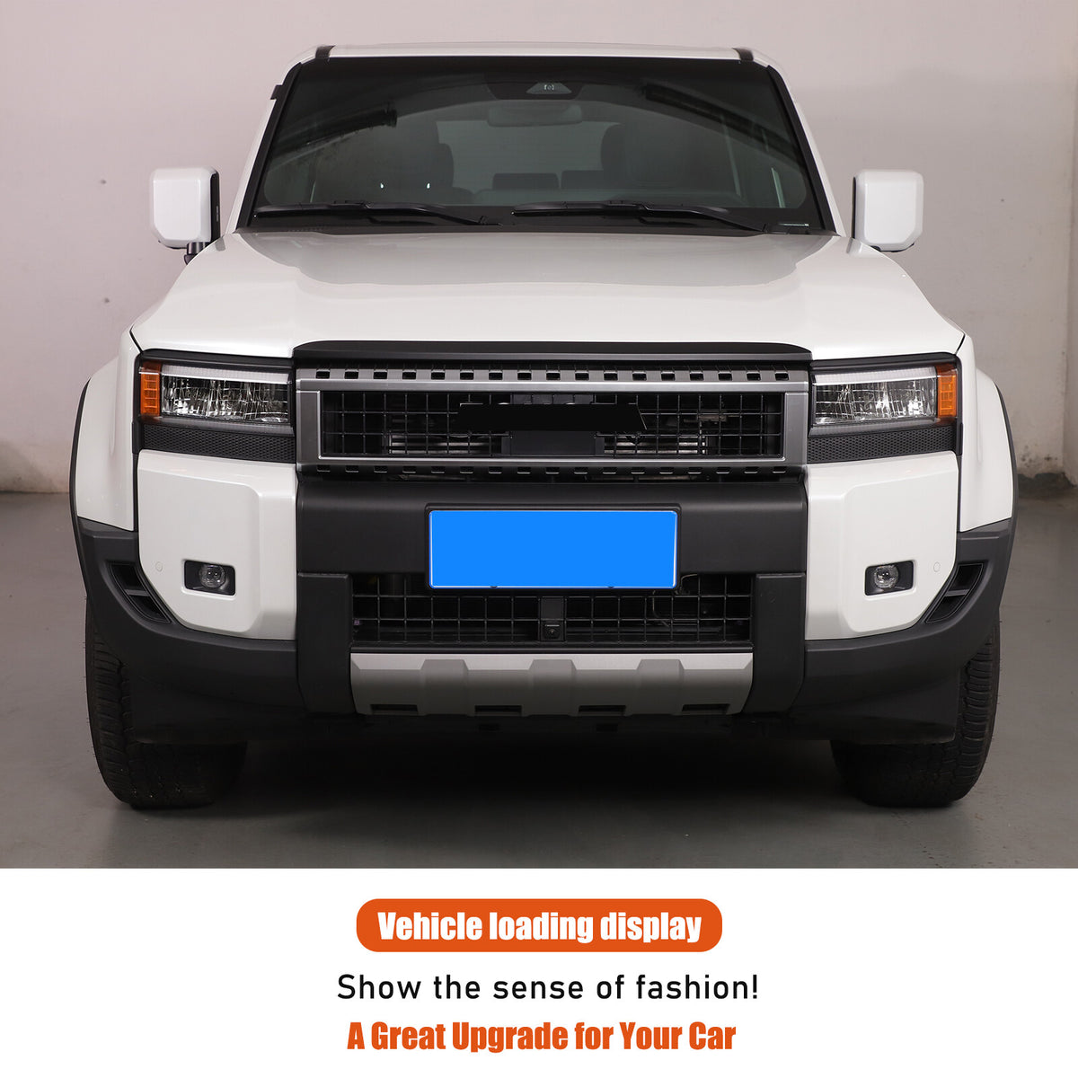 Matt Black Front Grille Upper Engine Hood Trim For Toyota Land Cruiser LC250 24+ 5