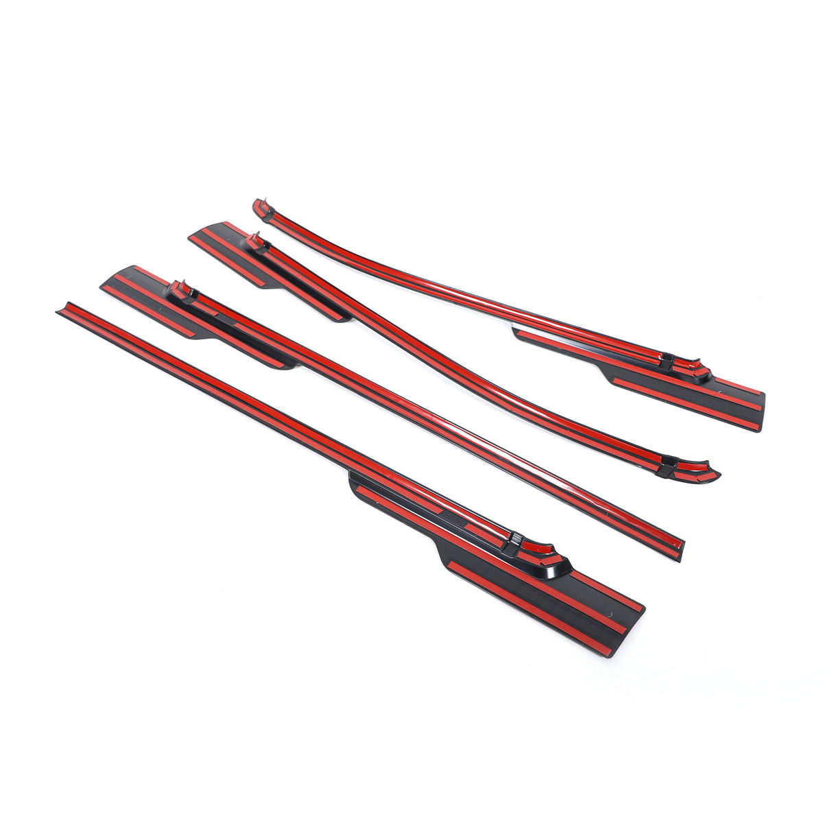 Black ABS Exterior Window Bottom Sill Trim Strip For Toyota Tacoma 2015-2022 16