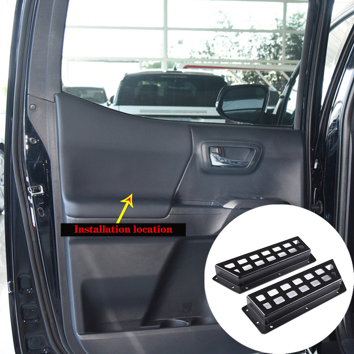 Alloy Rear Door Storage Basket Bracket Organizer For Toyota Tacoma 2014-23 US 1