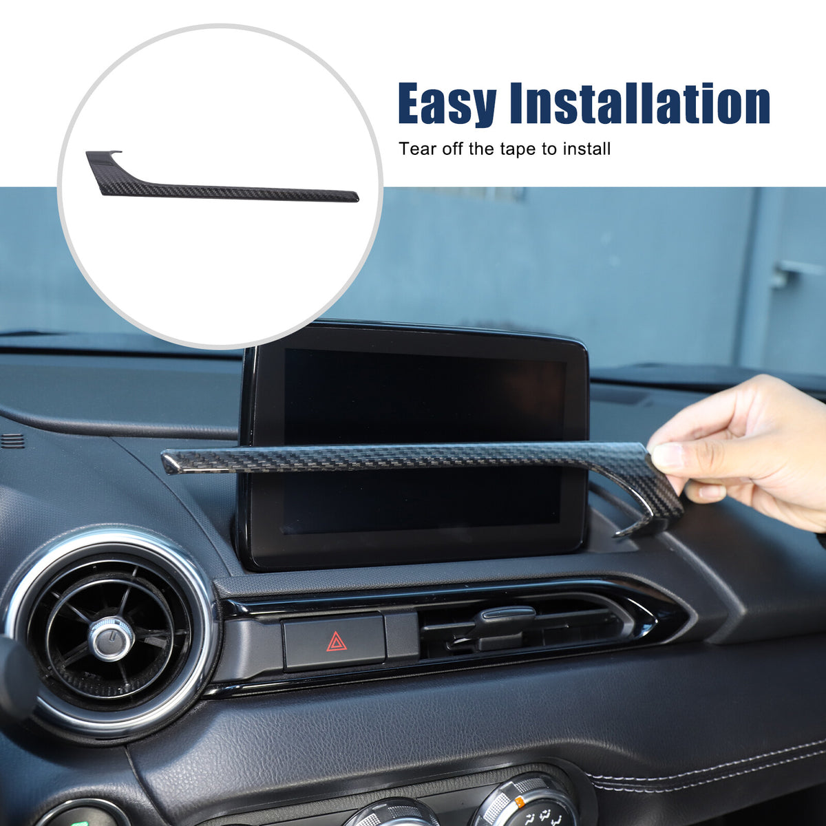 Real Carbon Fiber Center Console air outlet Trim Cover For Mazda MX-5 Miata 16+ 19