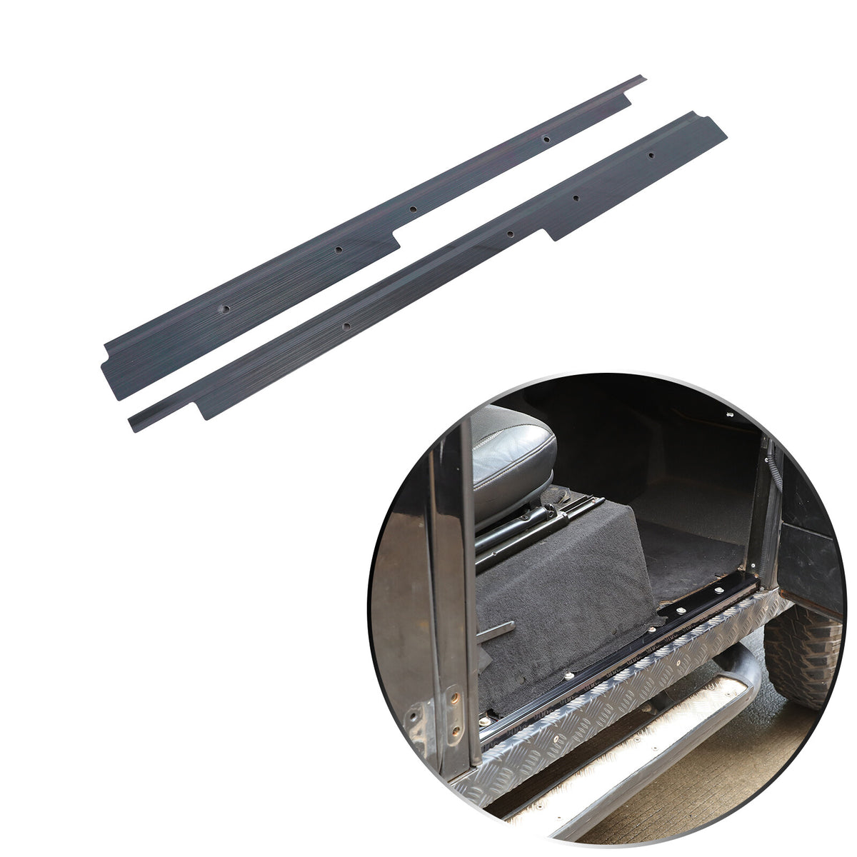 Steel Interior Door Sill Trim Guard Plate Trim For LR Defender L316 2004-2018 8