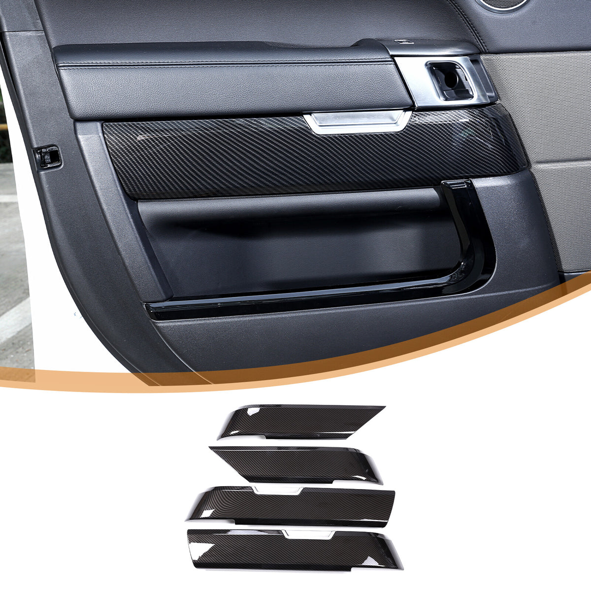 Replace ABS Carbon Interior door Panel For LR Range Rover Sport L494 2014-17 3