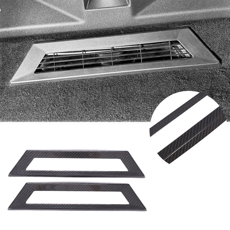 Real Carbon Fiber Under-Seat Air Vent Trim For Tesla Cybertruck 2024+ 16