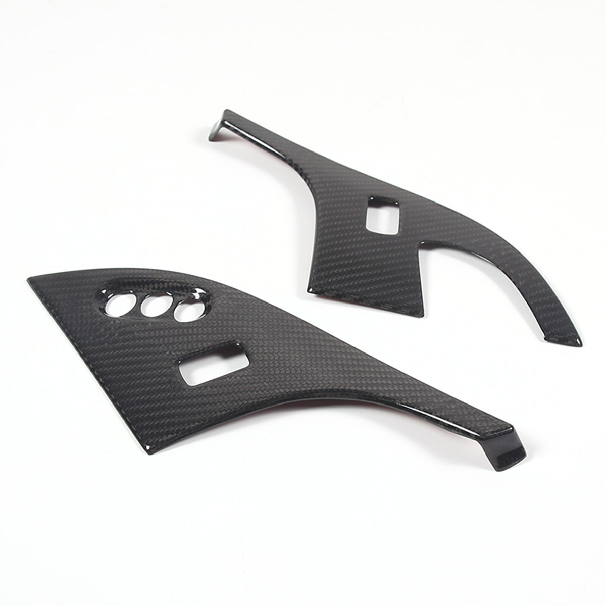 Real Dry Carbon Fiber Interior Door Lock Button Trim Cover For Corvette C6 05-13 13