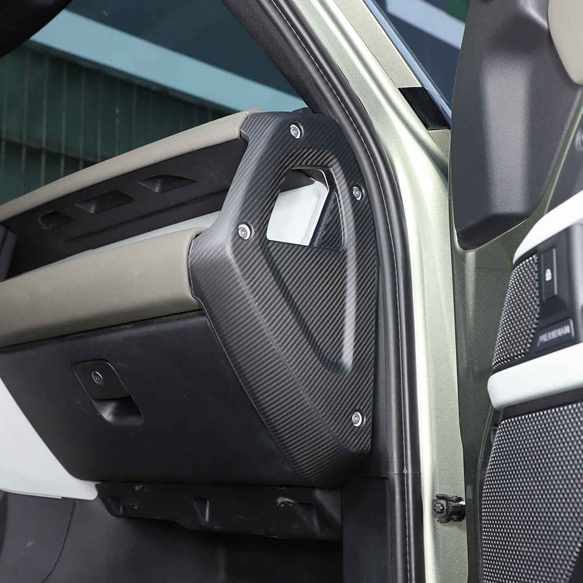 Matte Real Carbon Fiber Dashboard Sides Panel Trim For Land Rover Defender 20-23 6