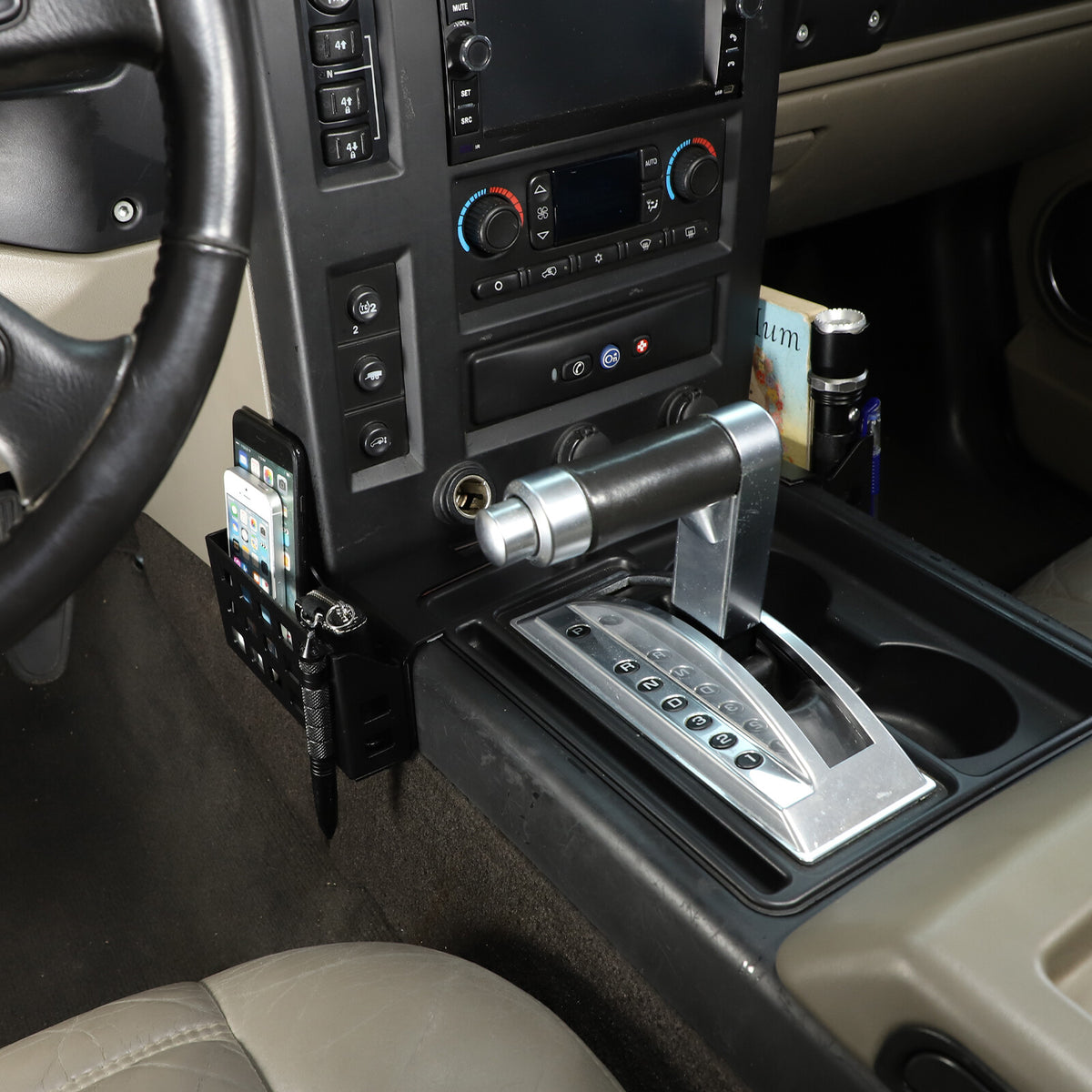 Interior Gear Shift Side Storage Box Two Baskets For Hummer H2 2001-2007 13