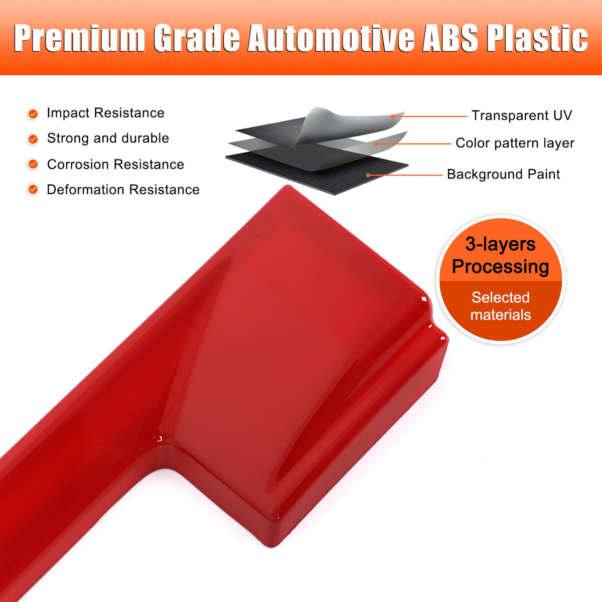 Sport Red ABS Side Fender Vent Frame Trim For Jaguar F-TYPE X152 2013-2020 22