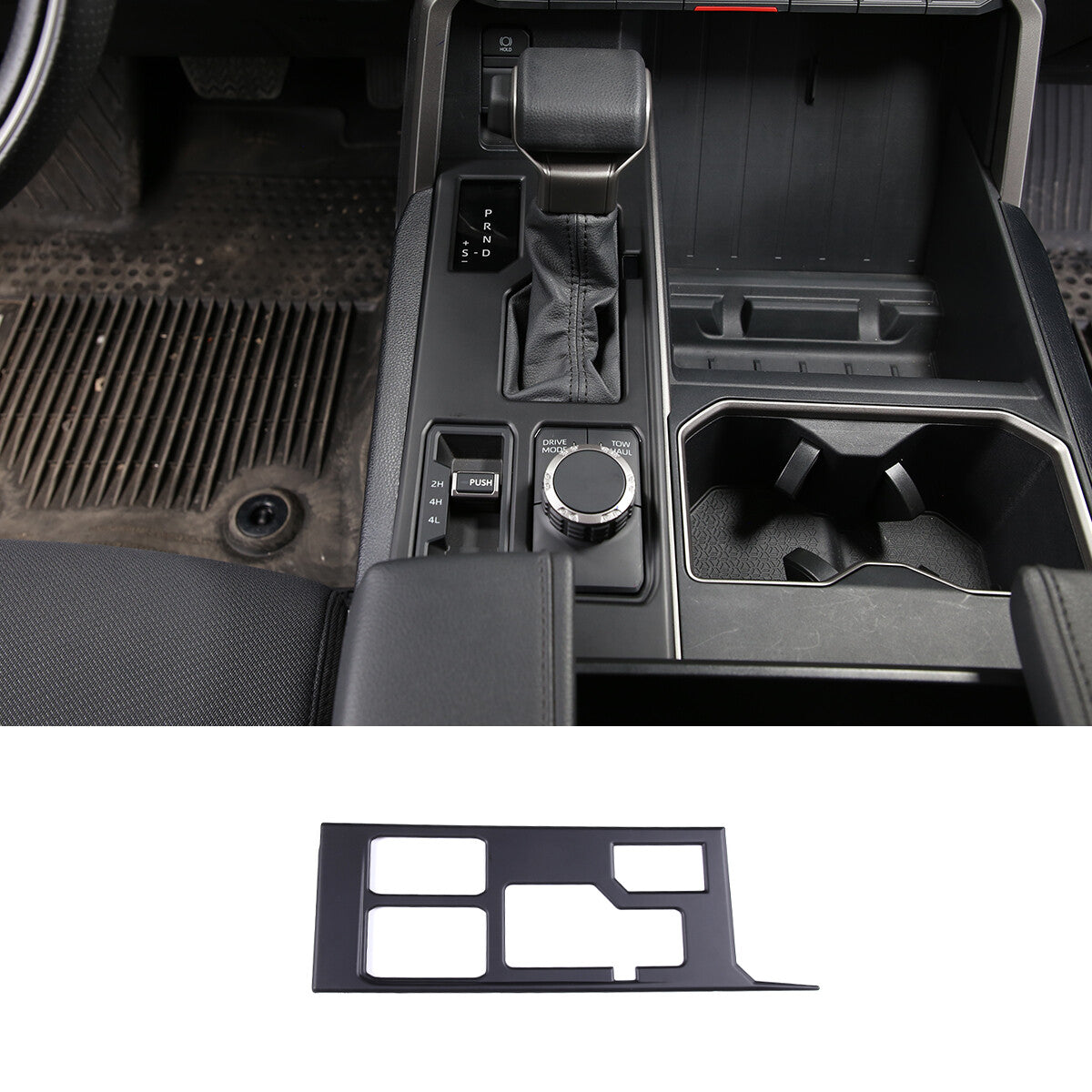 Matte Black ABS Interior Decoration Cover Trim Kit For Toyota Tundra 2022-26 US - Variants 16-20 33