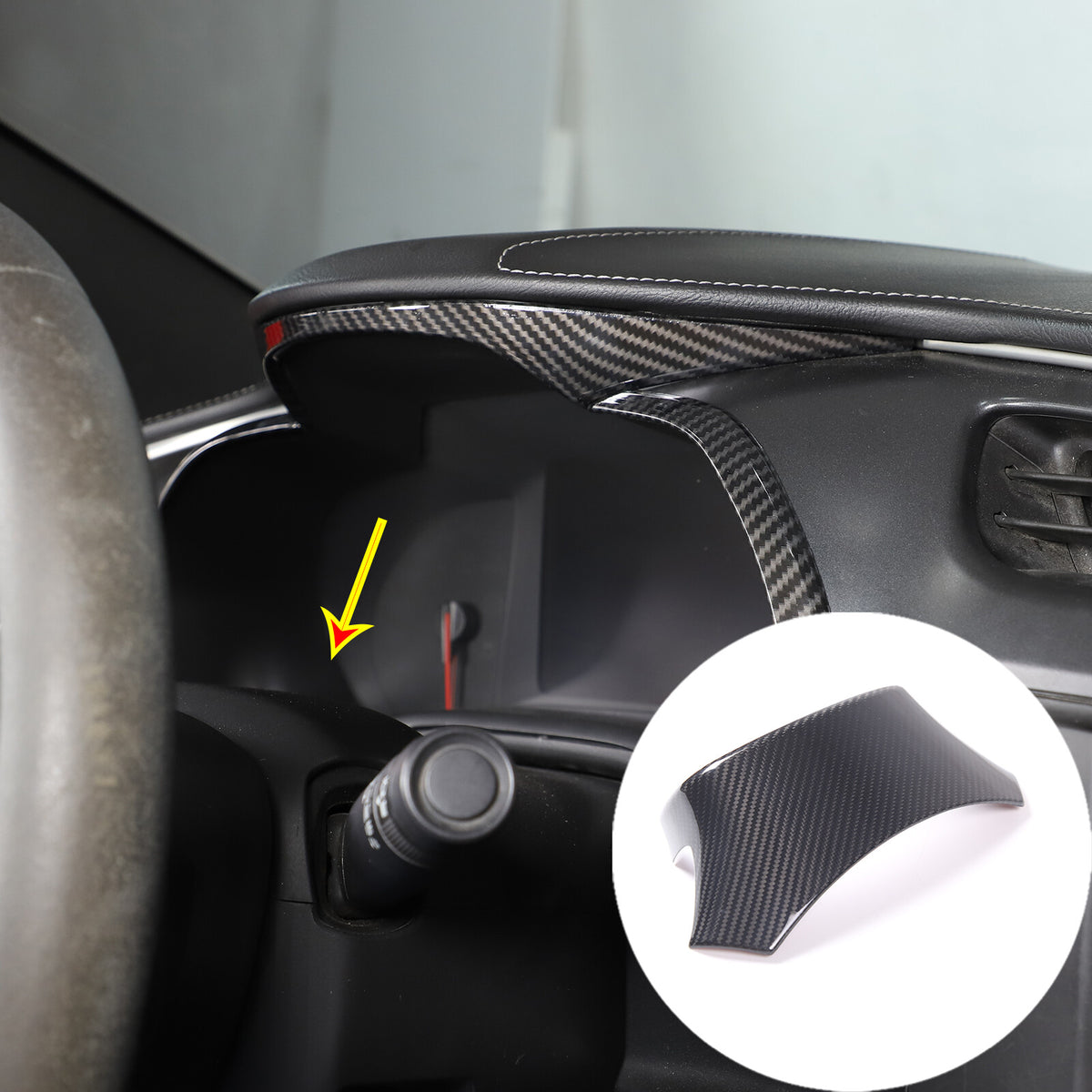 Real Carbon Fiber Interior Dashboard Trim Cover Decor Kit For Corvette C7 14-19 98