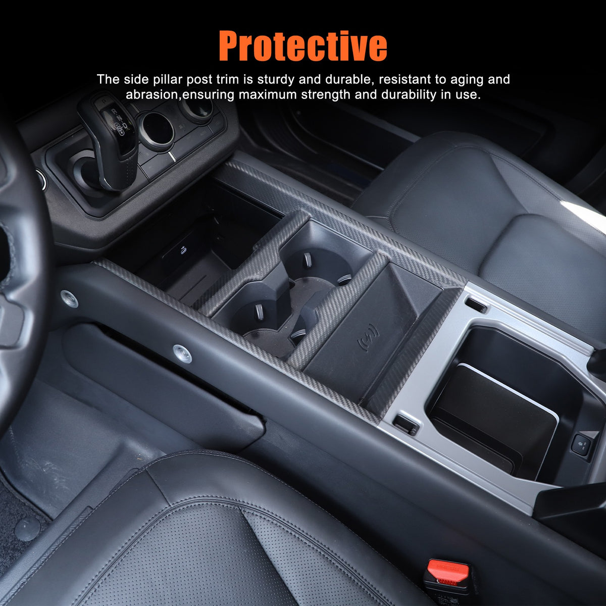 ABS Carbon Fiber Center Console Gear Frame Trim For LR Defender L663 2025+ US 2