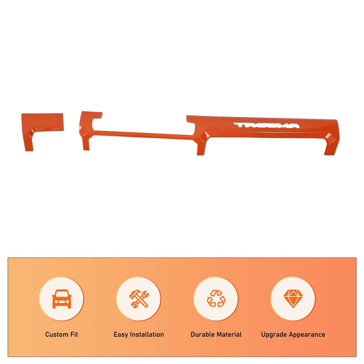 Orange Center Console Trim Strip Cover For Toyota Tacoma SR/SR5 2024+ 12