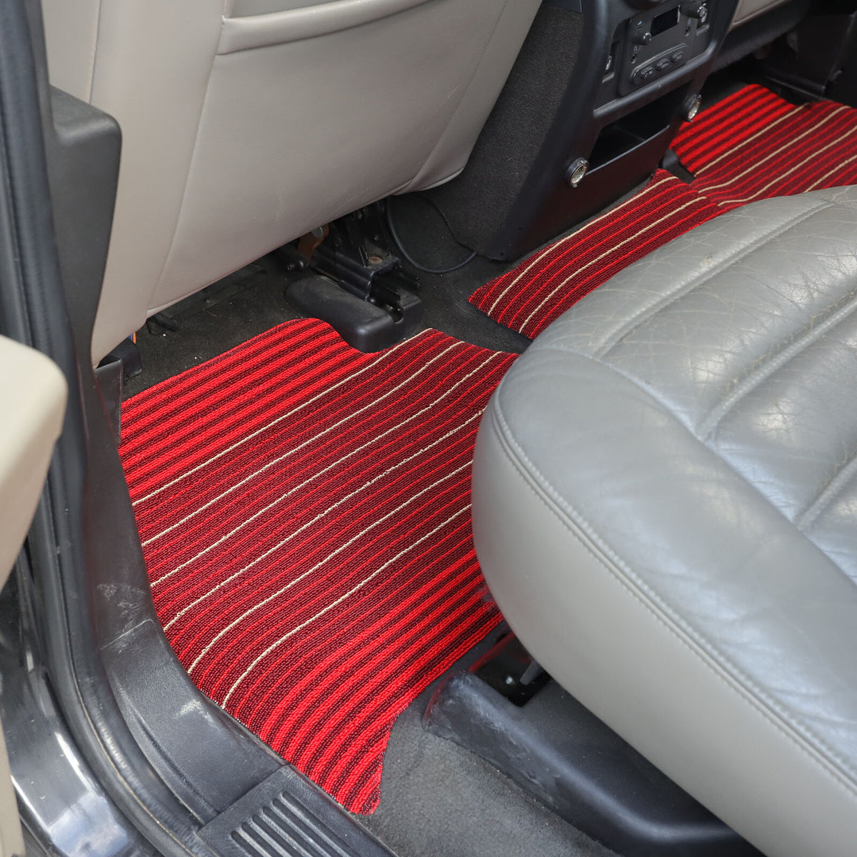 Red Car Floor Mats Liner Cargo Carpets Foot Pads For Hummer H2 2003-2007 19
