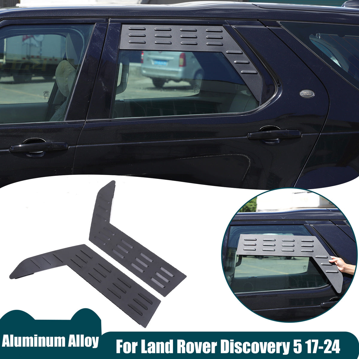 Rear Door Window Louver Air Vent Panel Trim Cover For LR Discovery 5 L462 17+ US 1