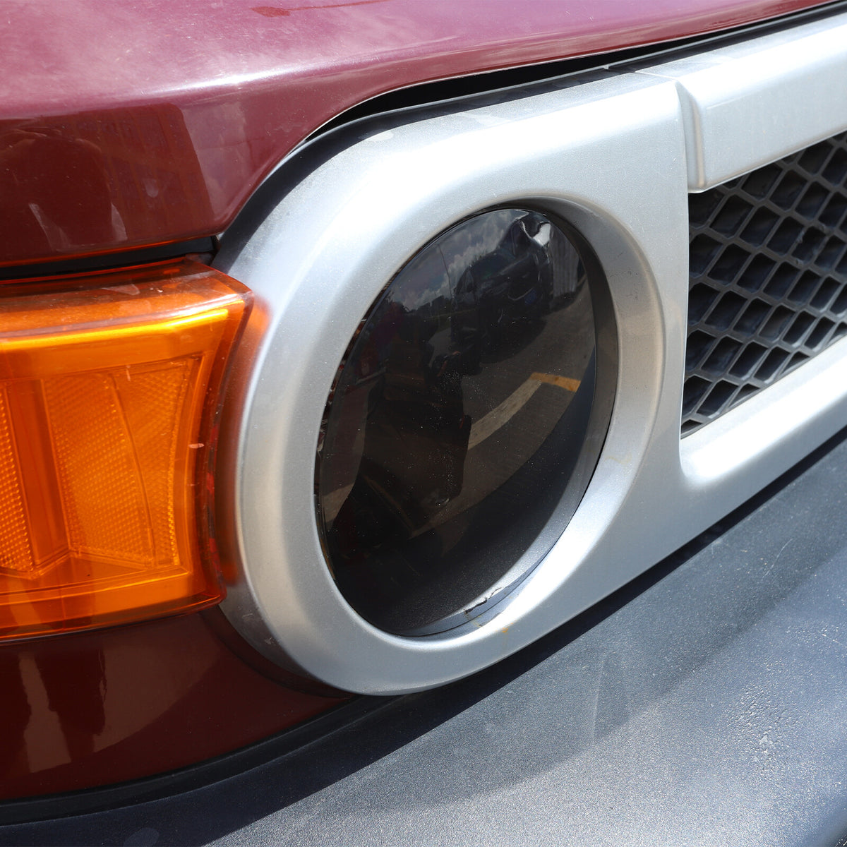 Black Smoked Front Left + Right Headlight Lens Cover For Toyota FJ Cruiser 07-21 13