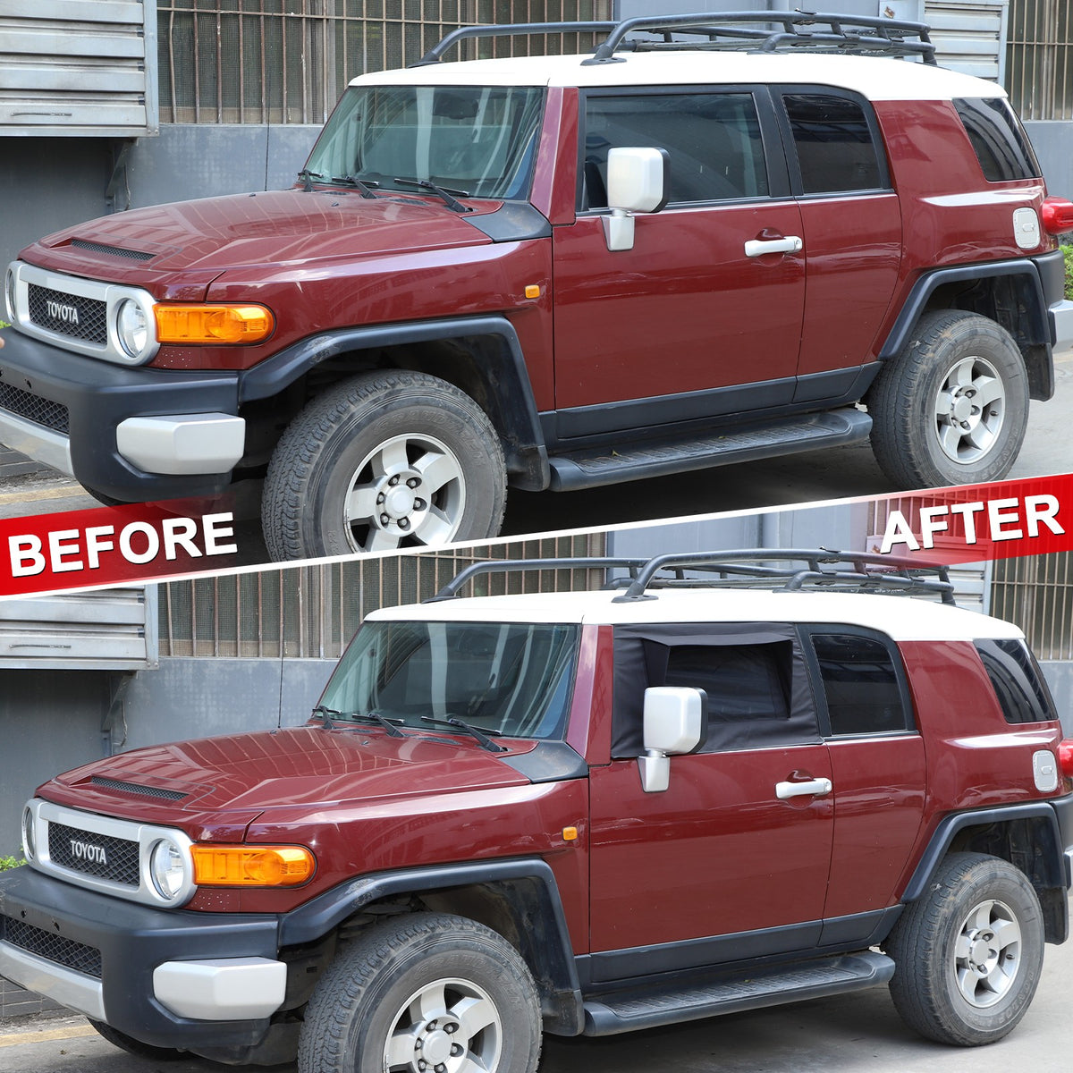 Front Door Window Sun Shade Cover For Toyota FJ Cruiser 2007-2021 3