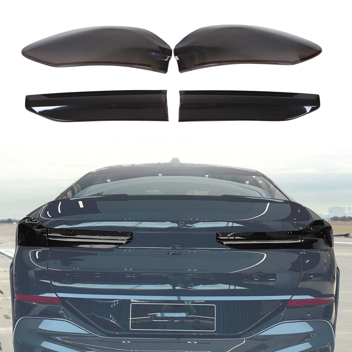 Smoked Rear Tail Light Guard Decor Cover Trim Bezels For BMW X6 G06 2020-2026 US 18