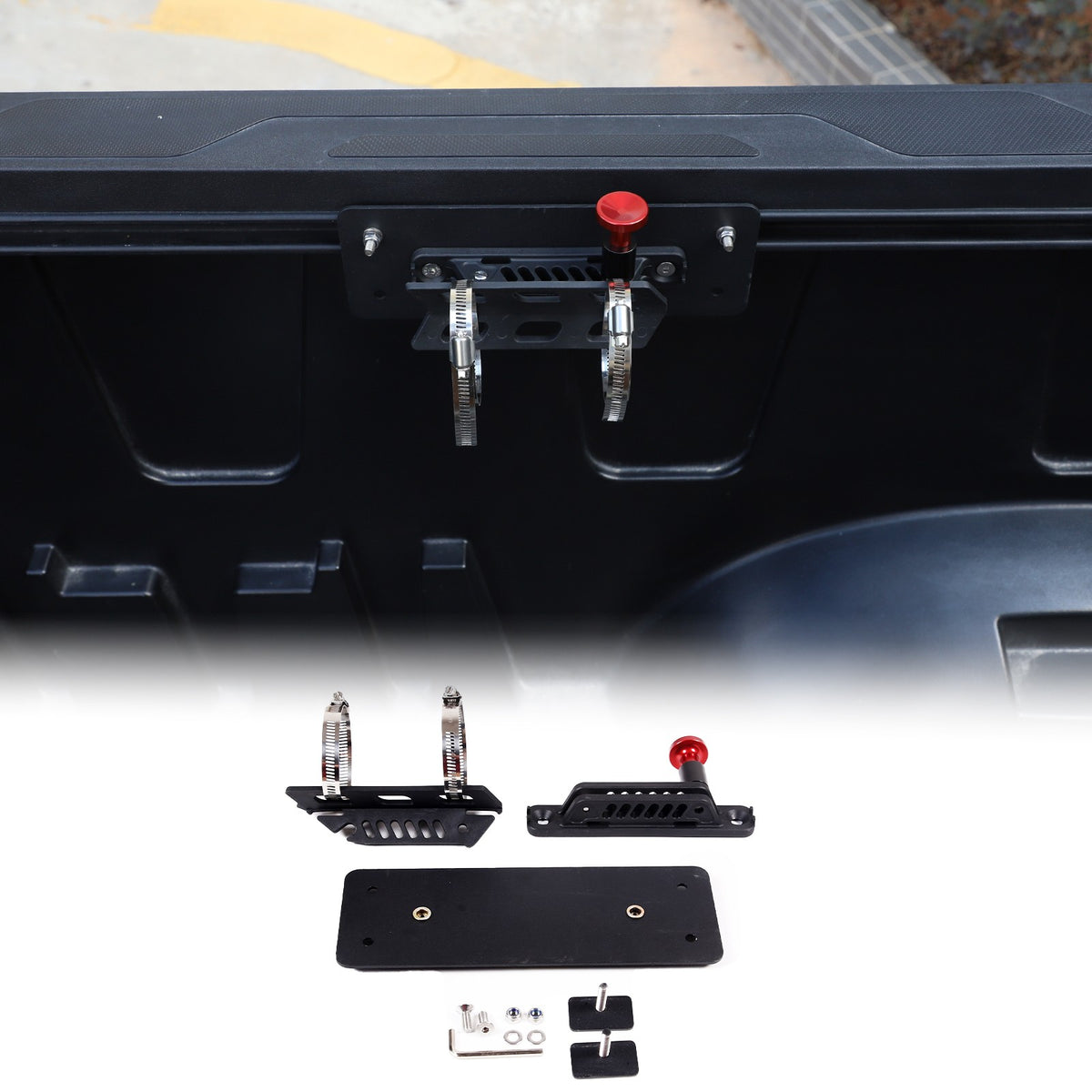 Black Carbon Steel Fire Extinguisher Mount Bracket For Toyota Tundra2022+ 13