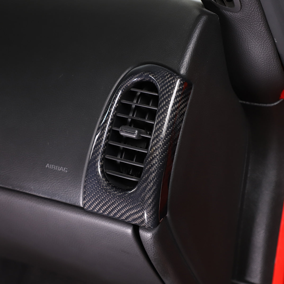 Real Dry Carbon fiber Side Air Outlet Vent Panel Trim For Corvette C6 2005-2013 5