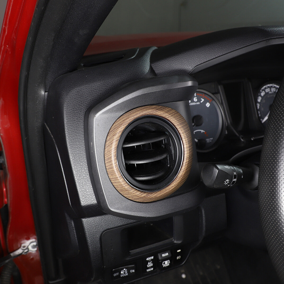 Wood Grain Interior Center Console Cover Trim For Toyota Tacoma 2016-2023 20