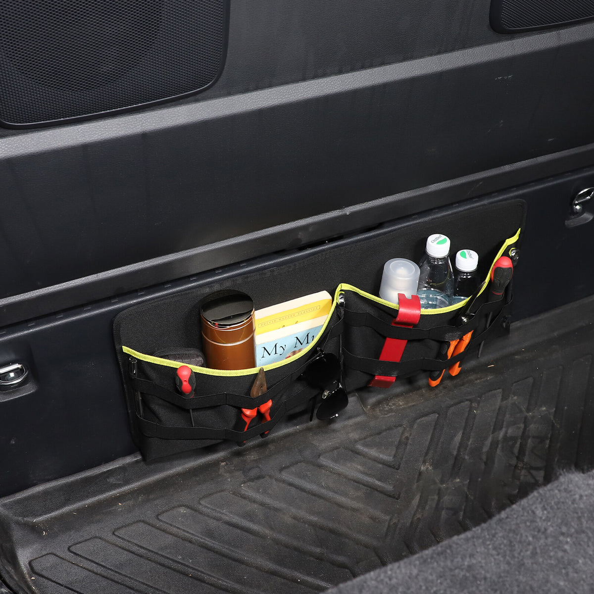 Black Trunk Rear Wall Storage Bag Trim For Toyot-a Sienna 2021-2023 7