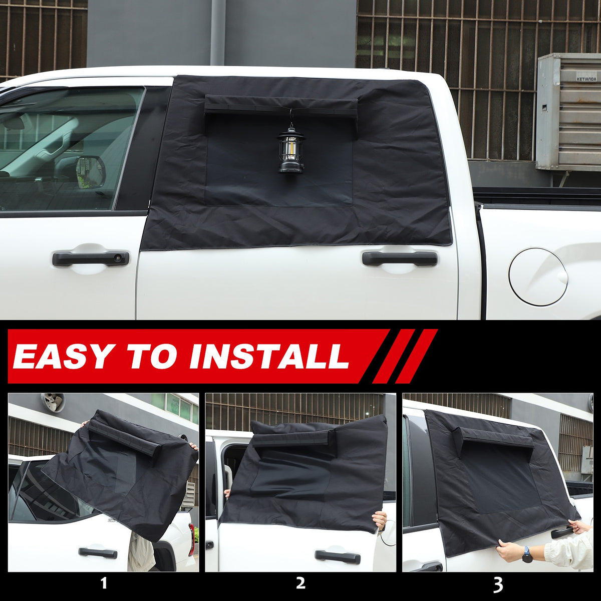 Rear Window Sun Shade Sun Visor Protector Sunshade For Toyota Tundra 2022+ 5