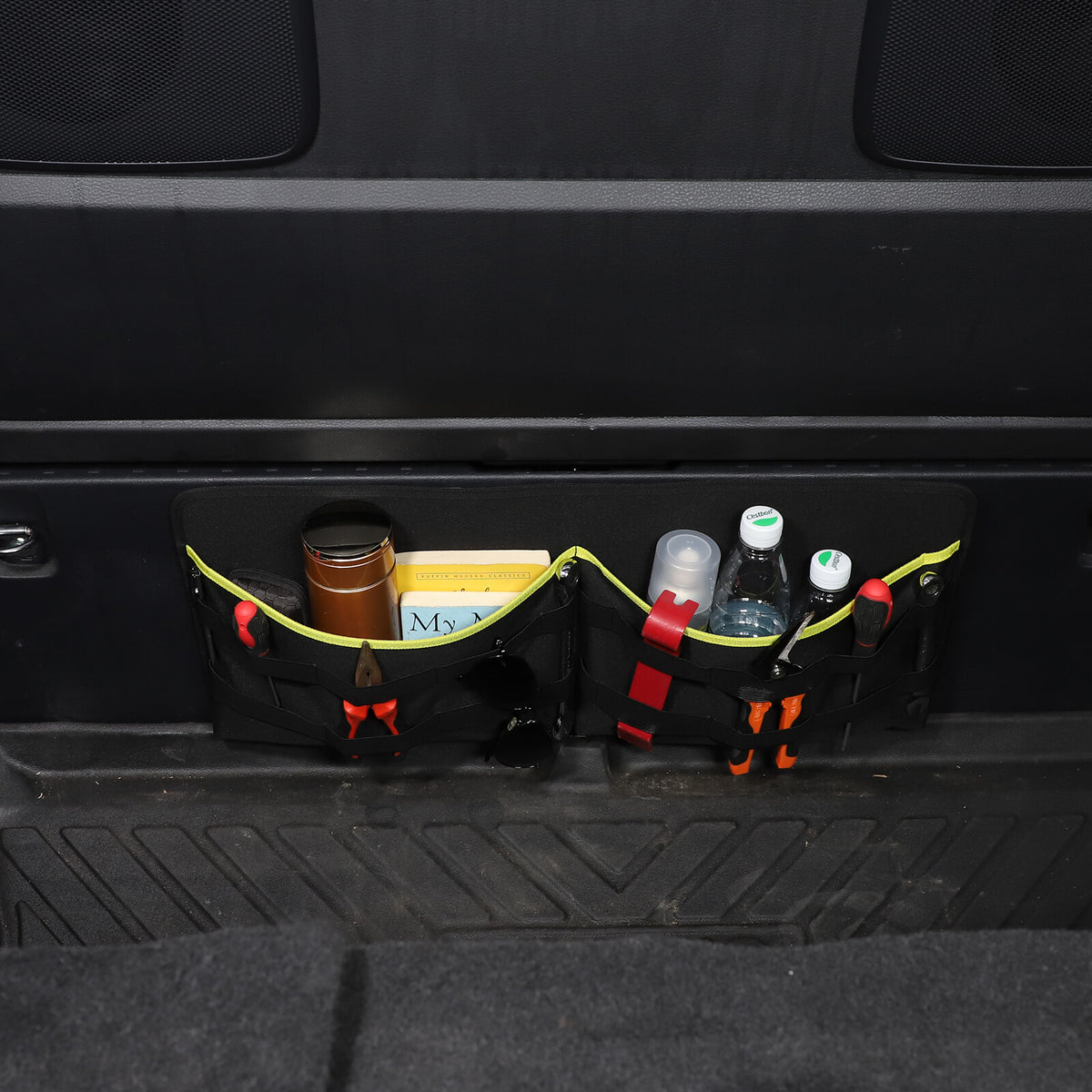 Black Trunk Rear Wall Storage Bag Trim For Toyot-a Sienna 2021-2023 8