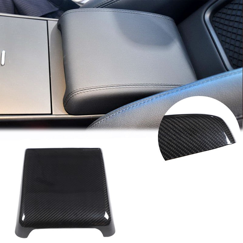 Real Carbon Fiber Center Console Armrest Box Cover For Jaguar F-Type X152 2013+ 2