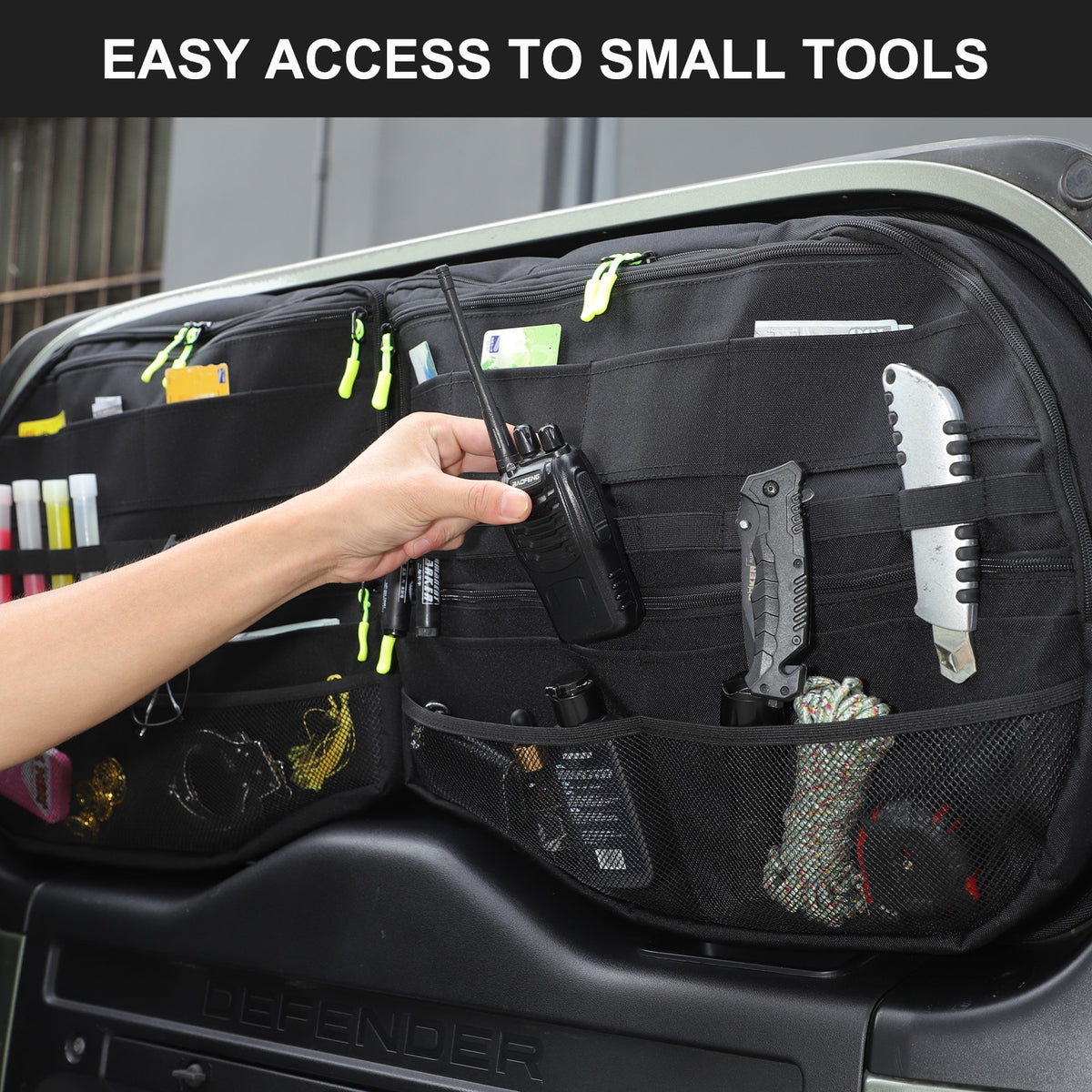 Tailgate Rear Door Cargo Trunk Storage Bag Organizer For LR Defender L663 20+ 10