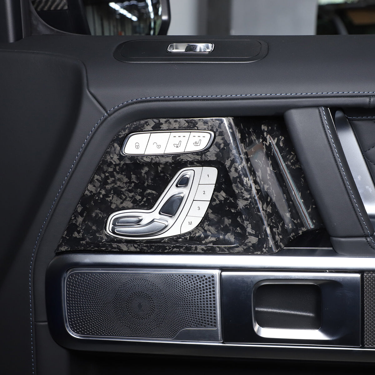 Forged Carbon Fiber Seat Adjustment Button Trim Cover for Benz G-Class 2019-20 13