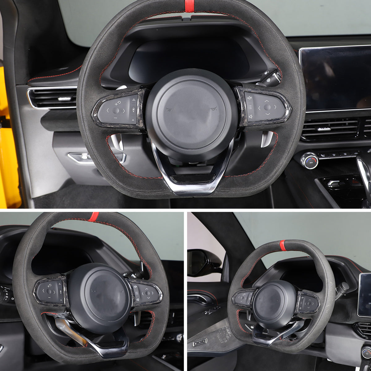 Forged Real Carbon fiber Steering Wheel Button Cover Trim For Lotus EMIRA 21-25 23