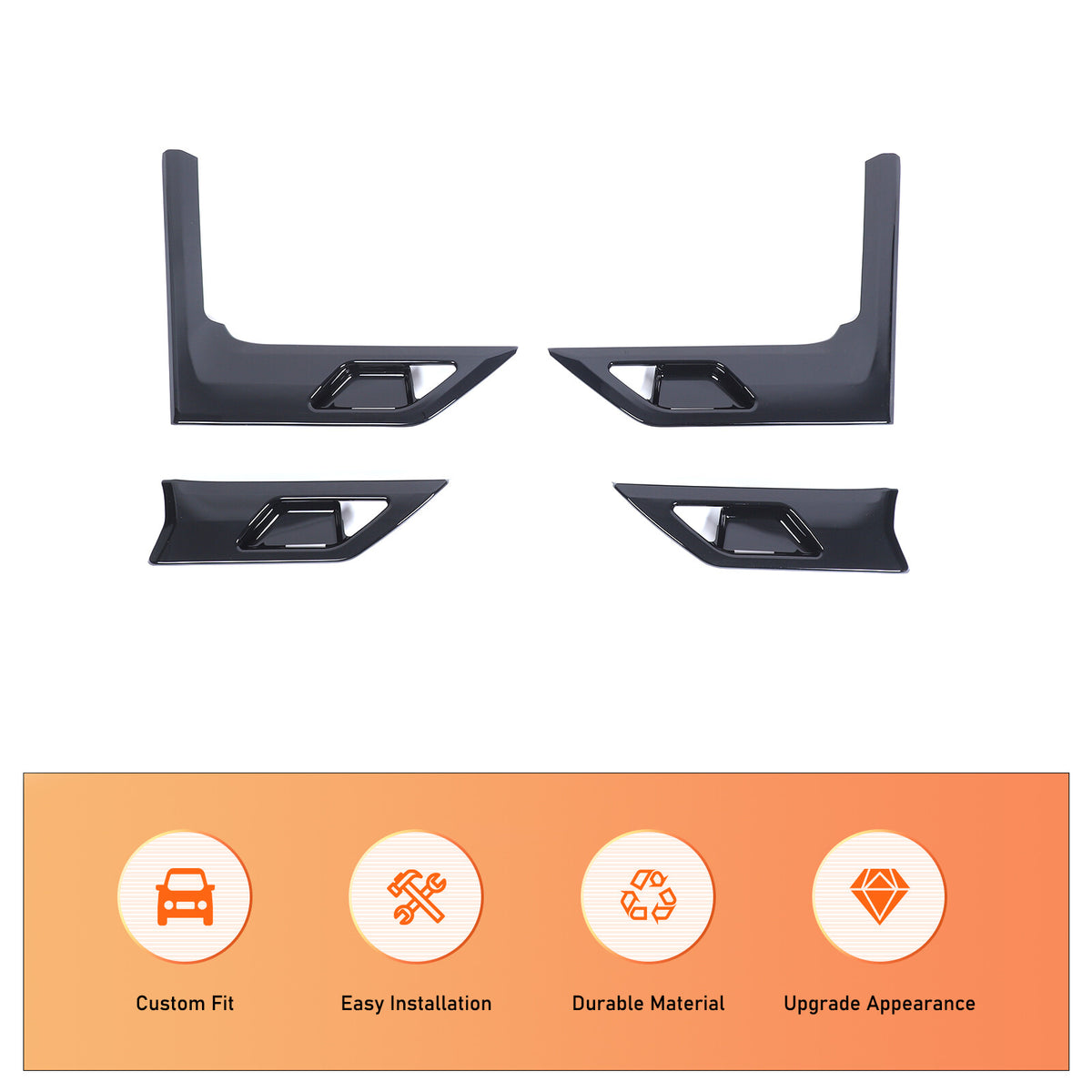 Glossy Black Interior Door Bowl Panel Trim Cover For Lexus GX550 2025+ 9