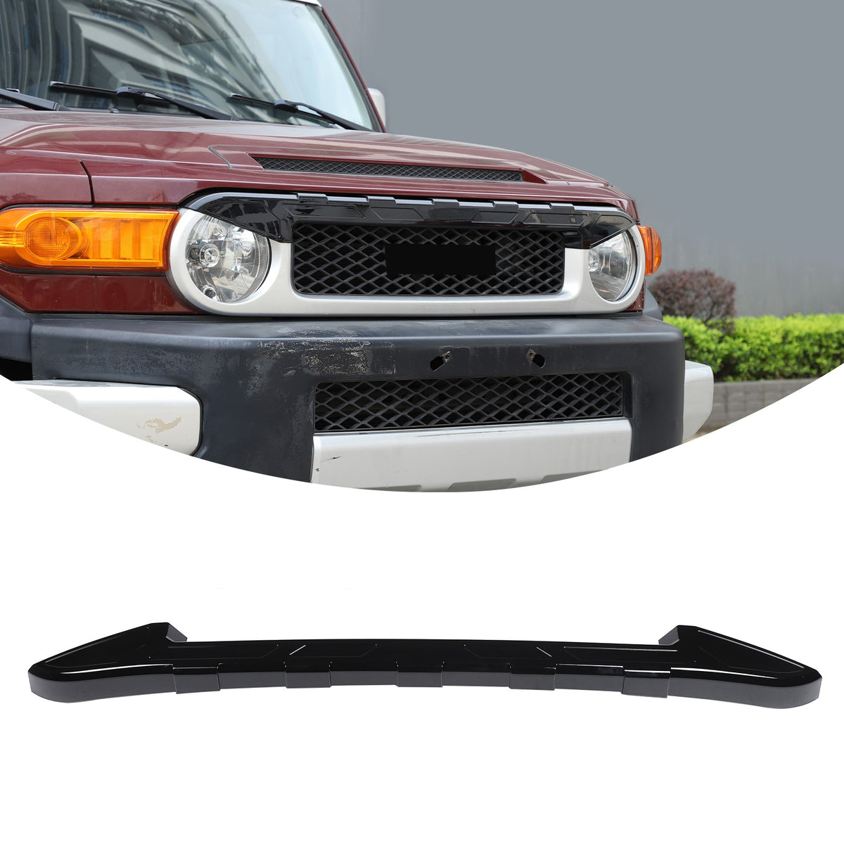 Front Grille Headlight Upper Molding Trim For Toyota FJ Cruiser 2007-2021 27