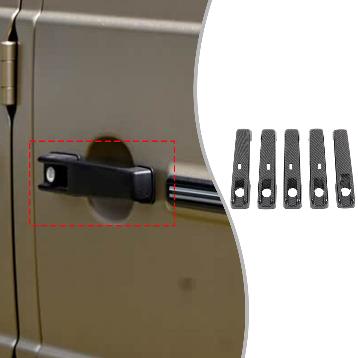Carbon Fiber ABS Exterior Front Bumper Door Trim For Benz G-Class W465 2025+ 6